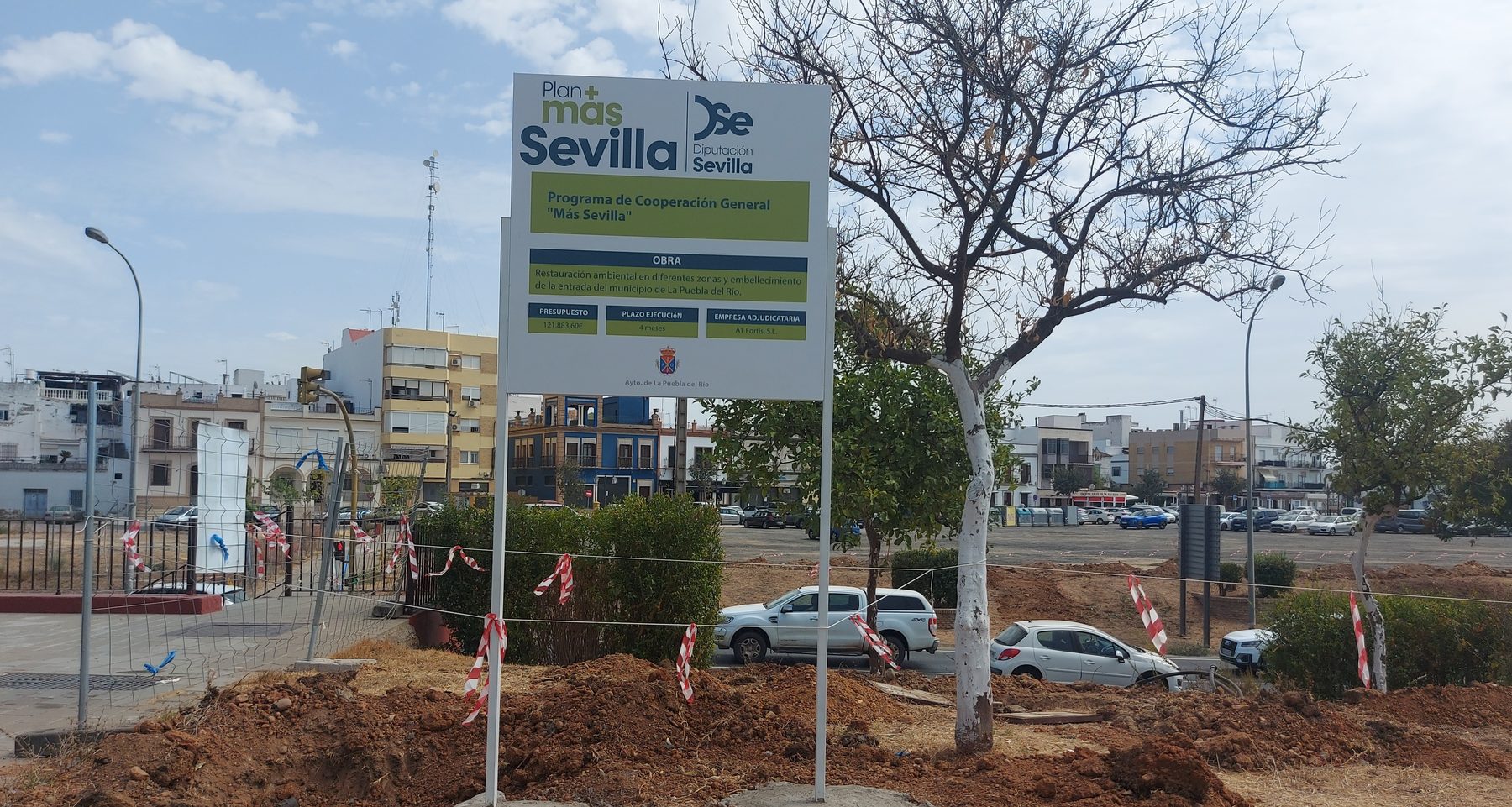 Zona verde pública proyectada para una Administración