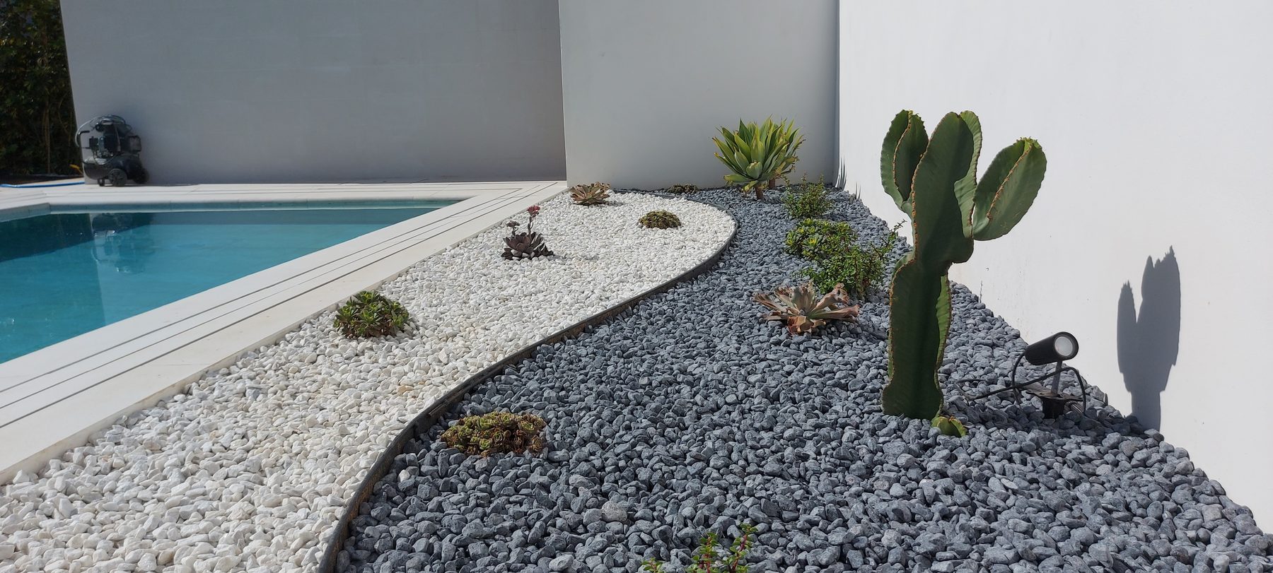 Espacio exterior diseñado con vegetación mediterránea