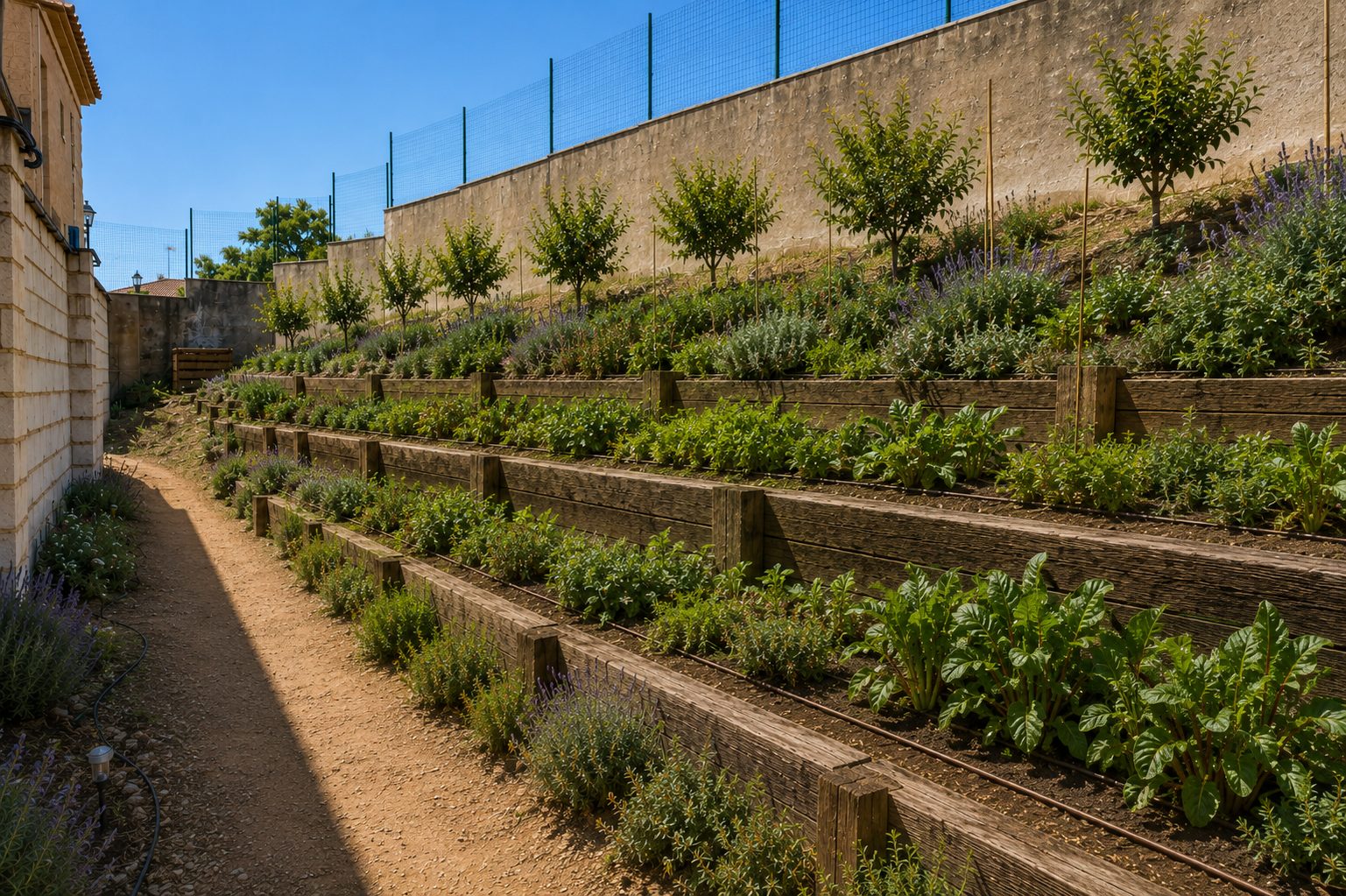 Jardín educativo del colegio SAFA en Osuna