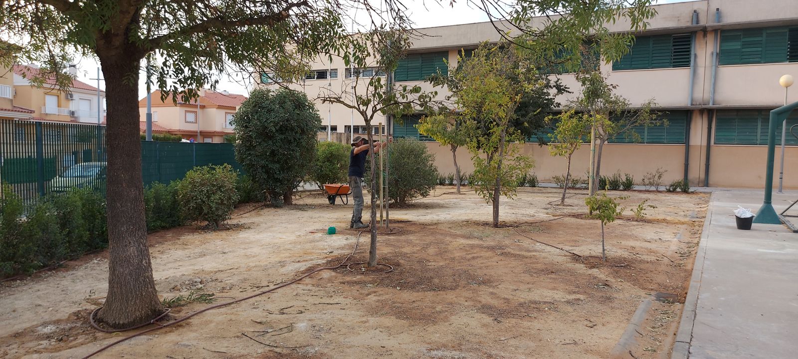 Patio escolar del IES Pésula
