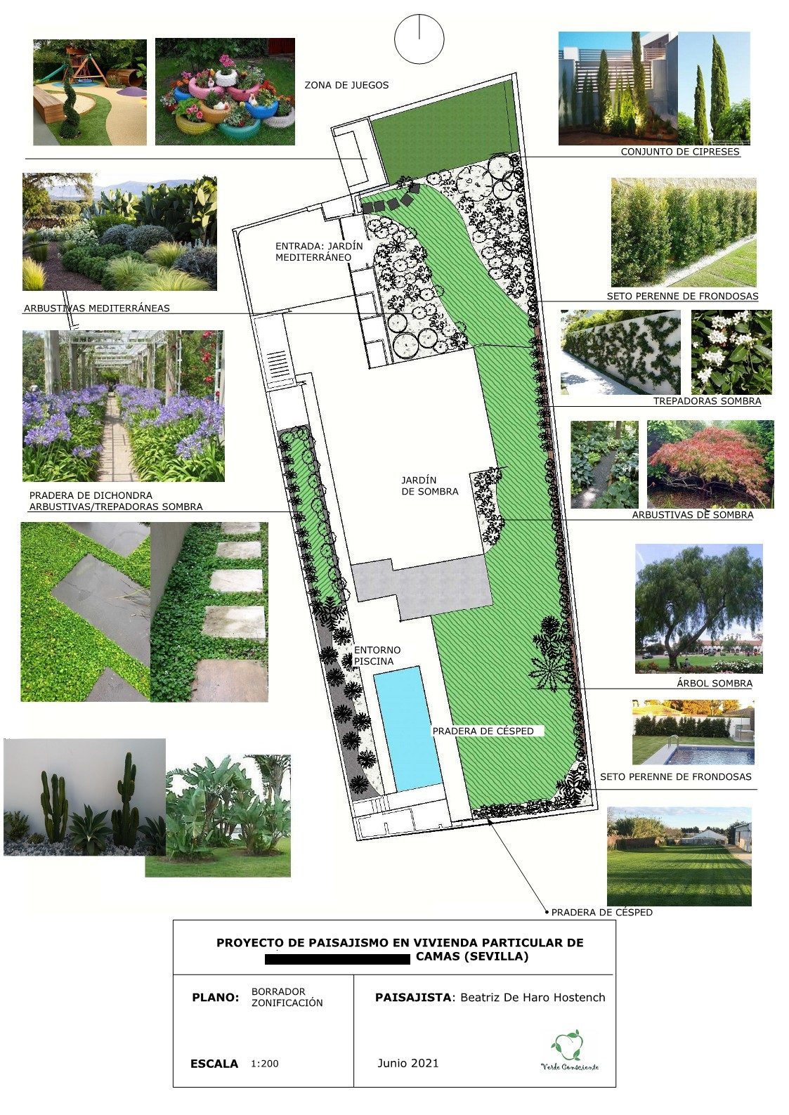 Jardín mediterráneo en Cantera Blanca — Camas, Sevilla · fotografía 7